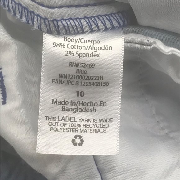 Wonder Nation Boy's Size 10 Adjustable Waist Flat Front Short Blue Palm Leaf New - Picture 6 of 13